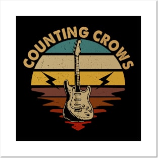 Vintage Guitar Beautiful Name Crows Personalized Posters and Art